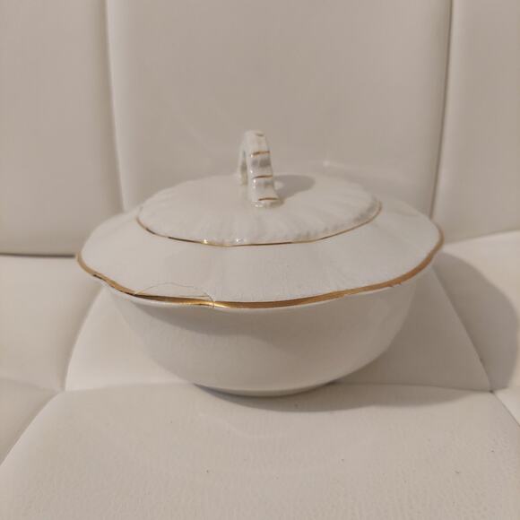 Antique 1800s Admiral VP Co V.P.C.O. 5" Lidded Ironstone Serving Bowl - Picture 3 of 10